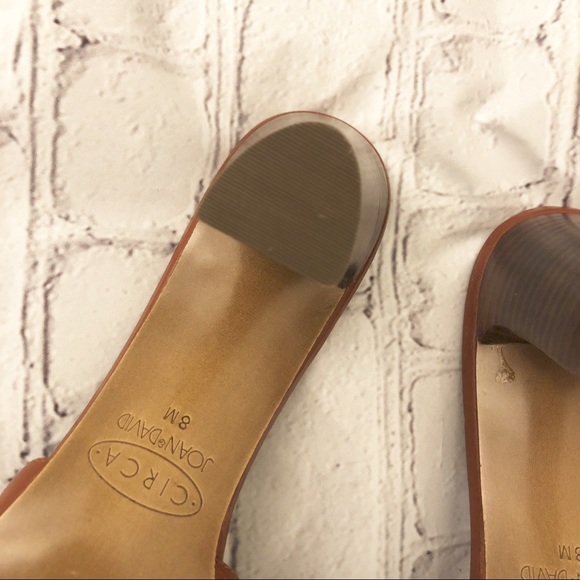 👑CIRCA JOAN & DAVID RUST BROWN EMBROIDERED SLIDES - Picture 5 of 8